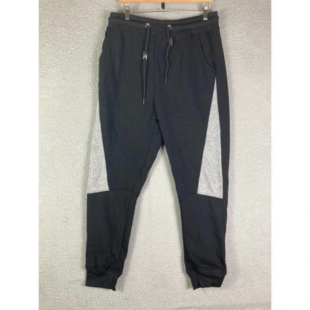 Sweatpants Mens New Fleece Jogger Pants Athletic Joggers Black Galaxy Size Large